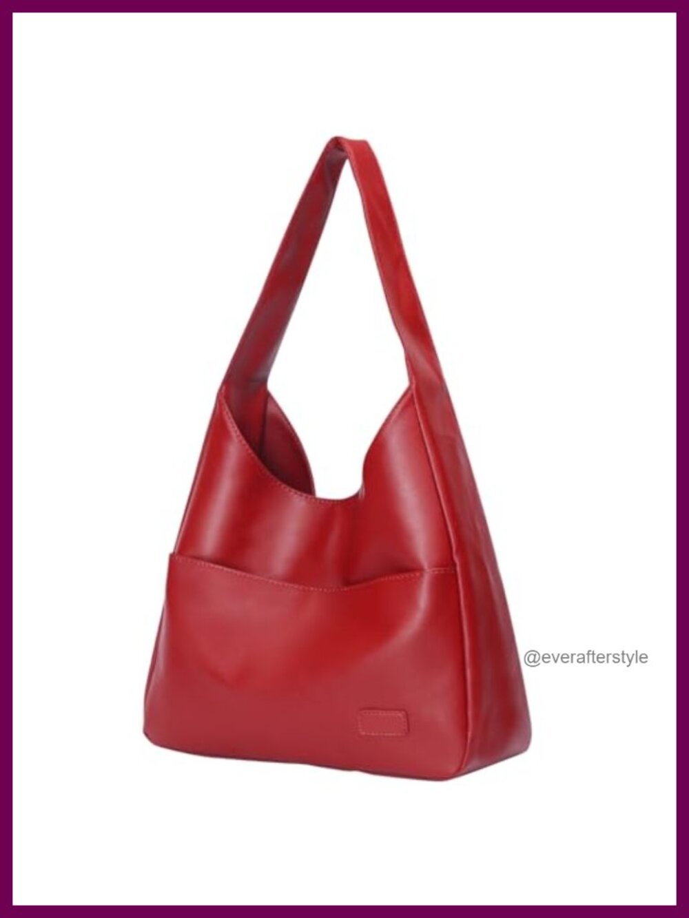 Vegan Leather Hobo Shoulder Bag Large Tote Purse for Women